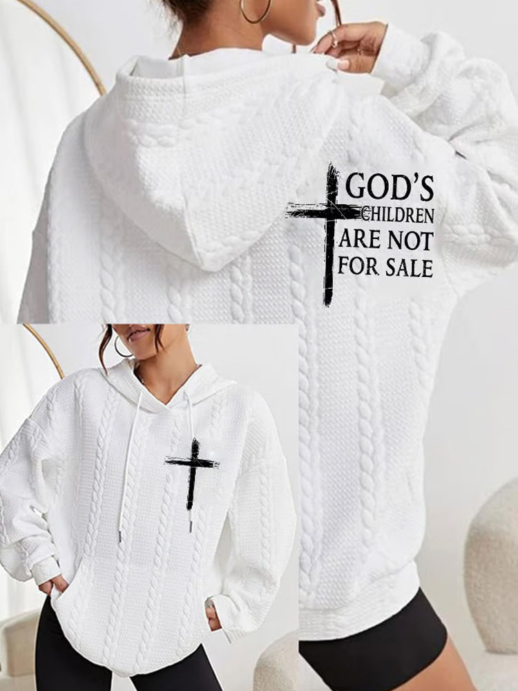 God's Children Are Not For Sale Women's Casual Printed Long-sleeved Sweatshirt