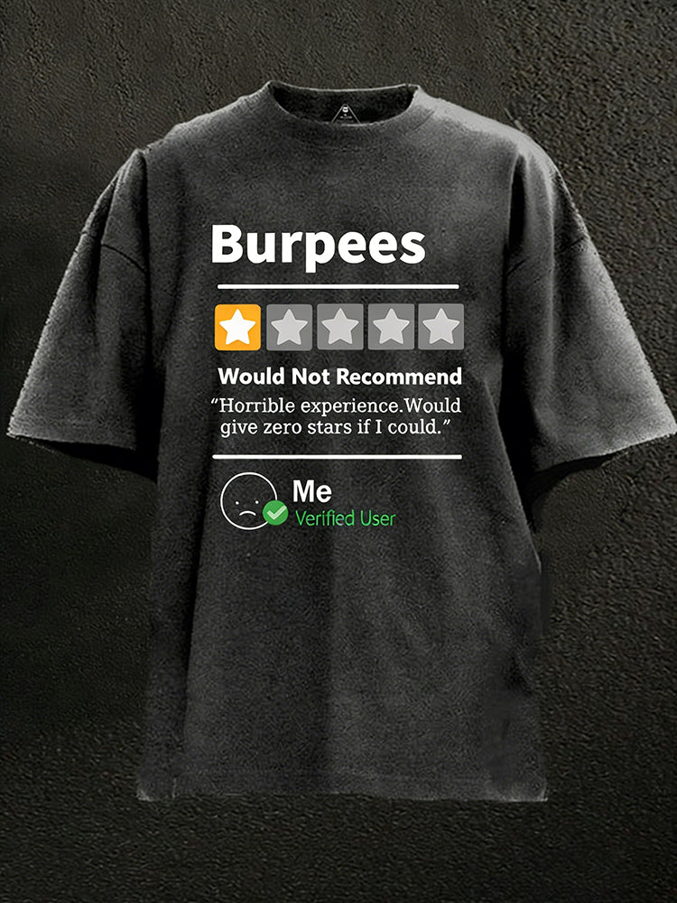 Burpees Reviewed Washed Gym Shirt