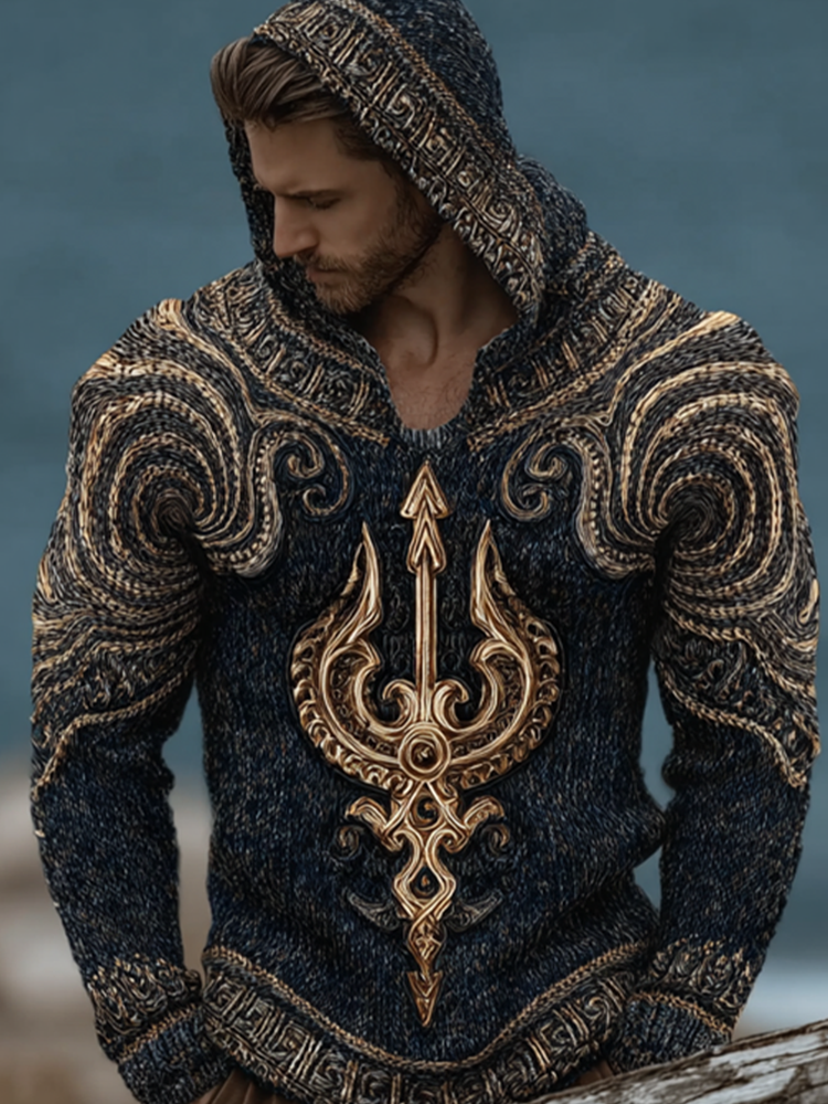 Ancient Greek Mythology Retro Men's Hooded Sweater