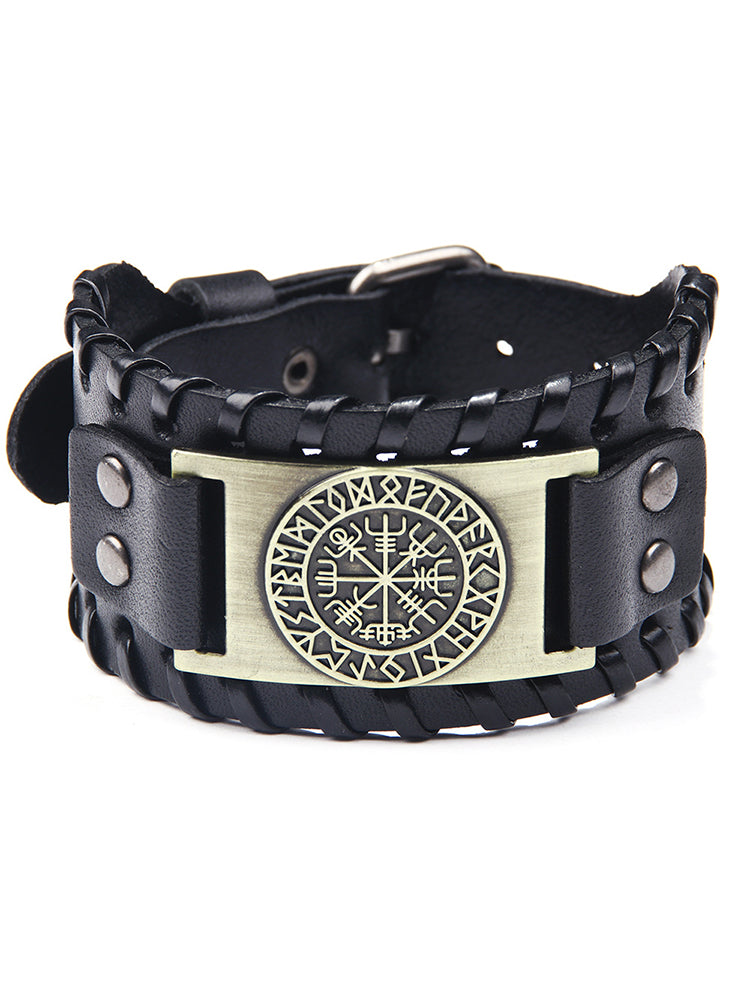 Men's Retro Viking Compass Vegvisir Bracelet